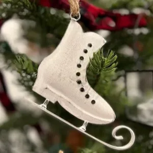 White Washed Skate Ornament