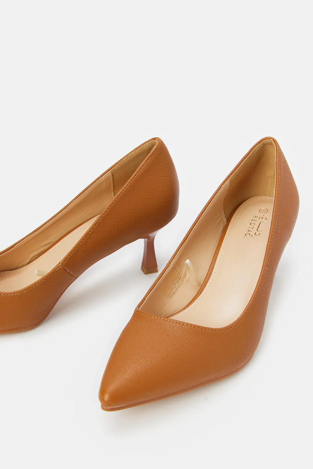 Women Tan Classic Court Shoes