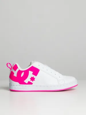 WOMENS COURT GRAFFIK - WHITE/PINK - CLEARANCE