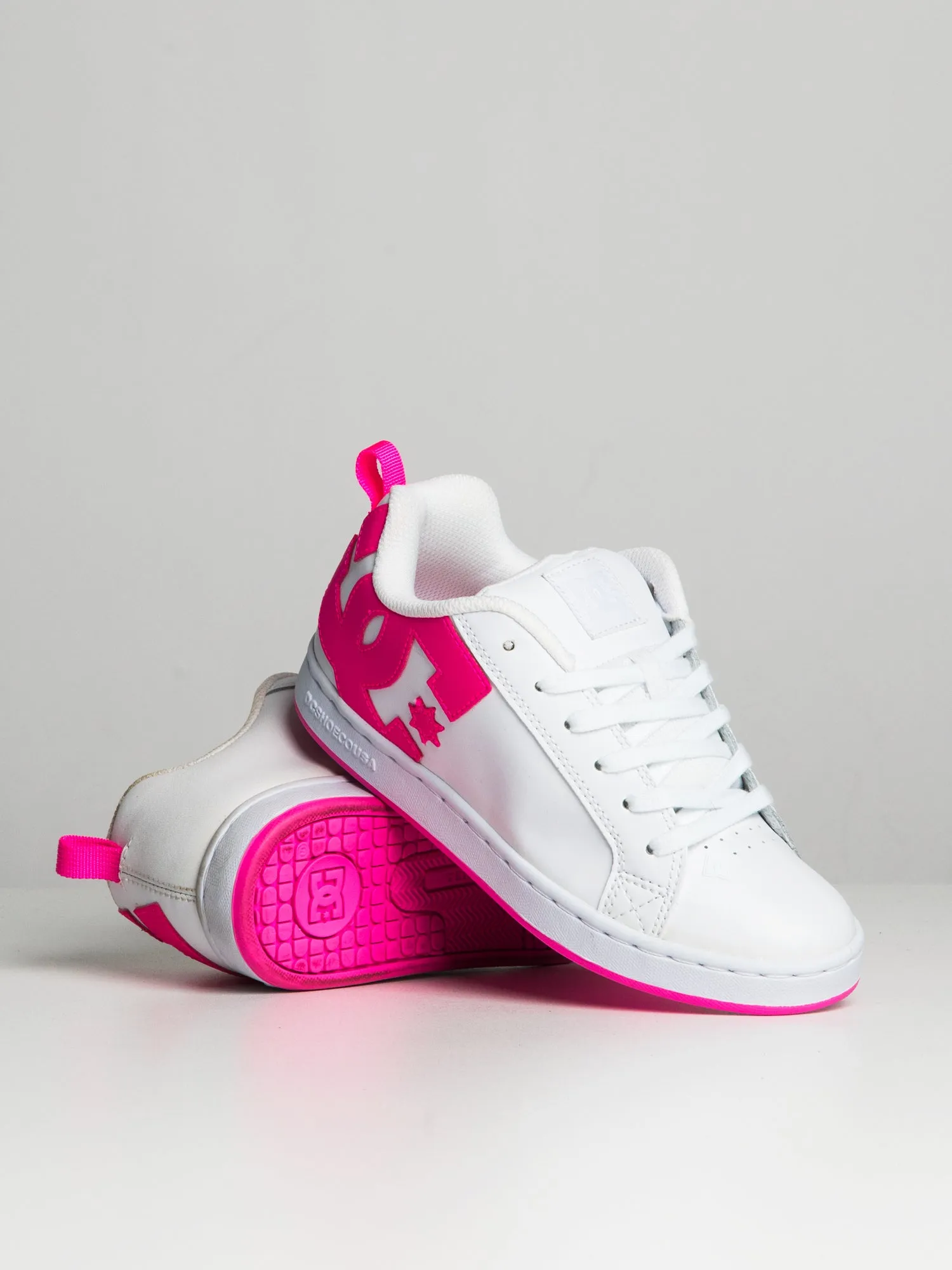 WOMENS COURT GRAFFIK - WHITE/PINK - CLEARANCE