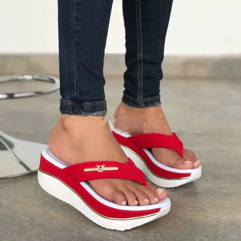 Women's Flip Flops Outdoor Wedge Casual Sandals Hot Summer Item