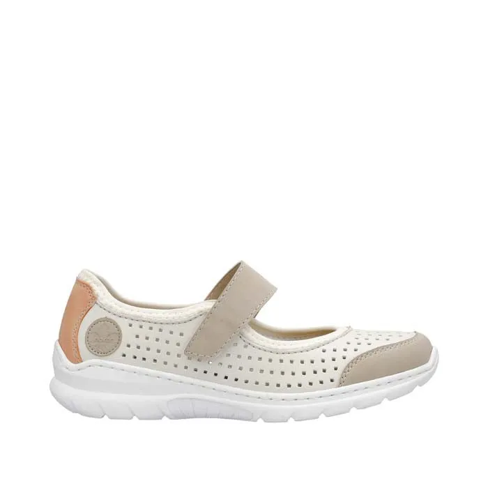 Womens Rieker Nikita MJ in Ginger/Off White/Aprikot