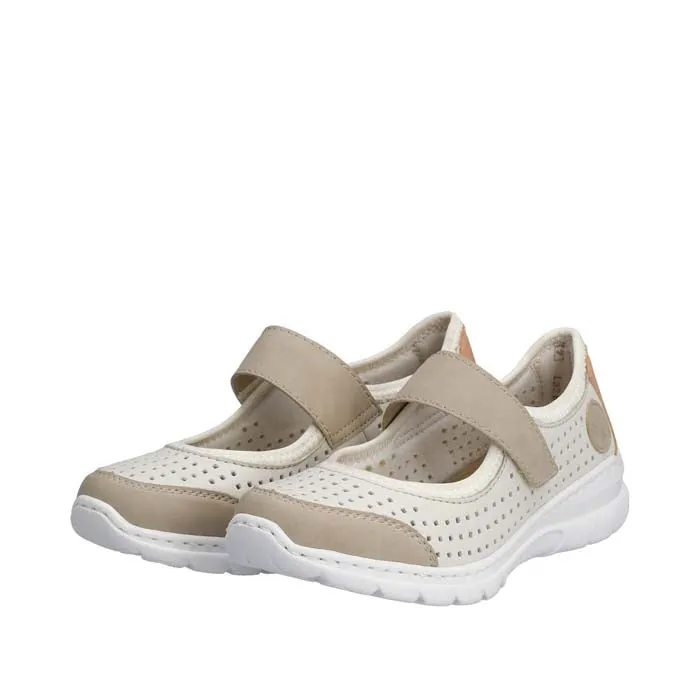 Womens Rieker Nikita MJ in Ginger/Off White/Aprikot