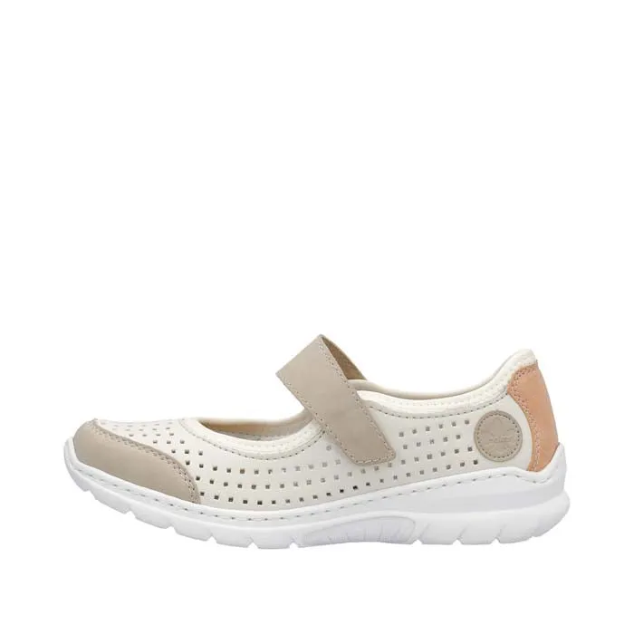 Womens Rieker Nikita MJ in Ginger/Off White/Aprikot