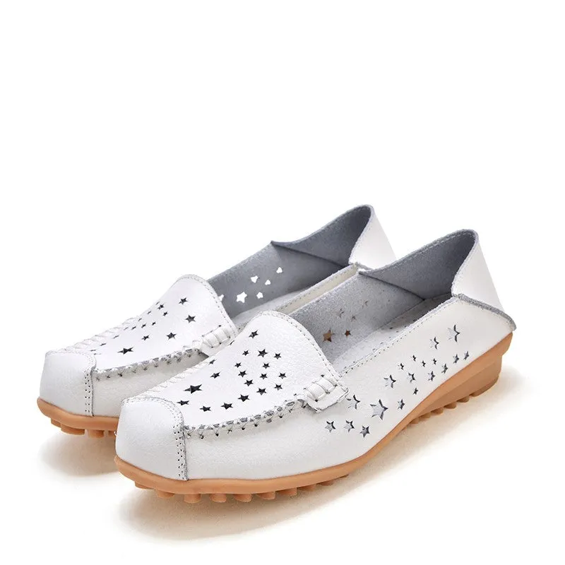 Women's stylish fashion breathable flat slip-on loafers