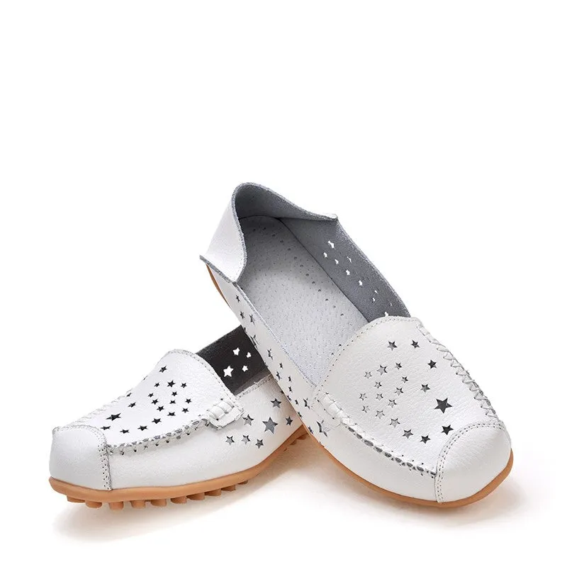 Women's stylish fashion breathable flat slip-on loafers