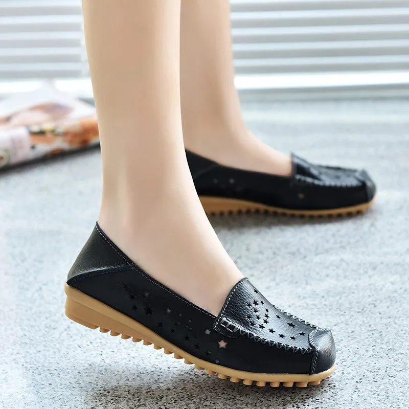 Women's stylish fashion breathable flat slip-on loafers