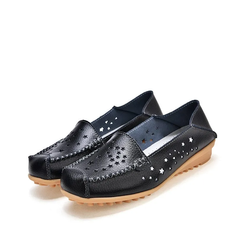 Women's stylish fashion breathable flat slip-on loafers