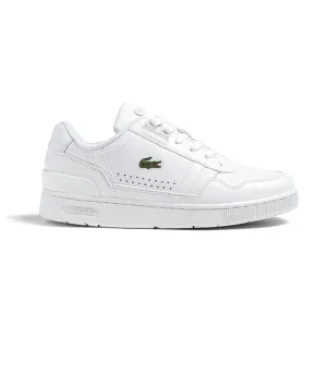 Women's T-Clip Leather Trainers White/White