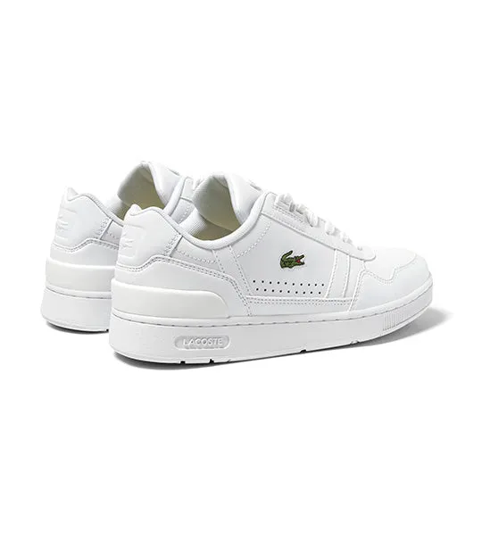 Women's T-Clip Leather Trainers White/White