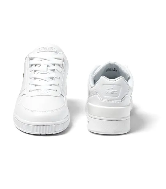 Women's T-Clip Leather Trainers White/White