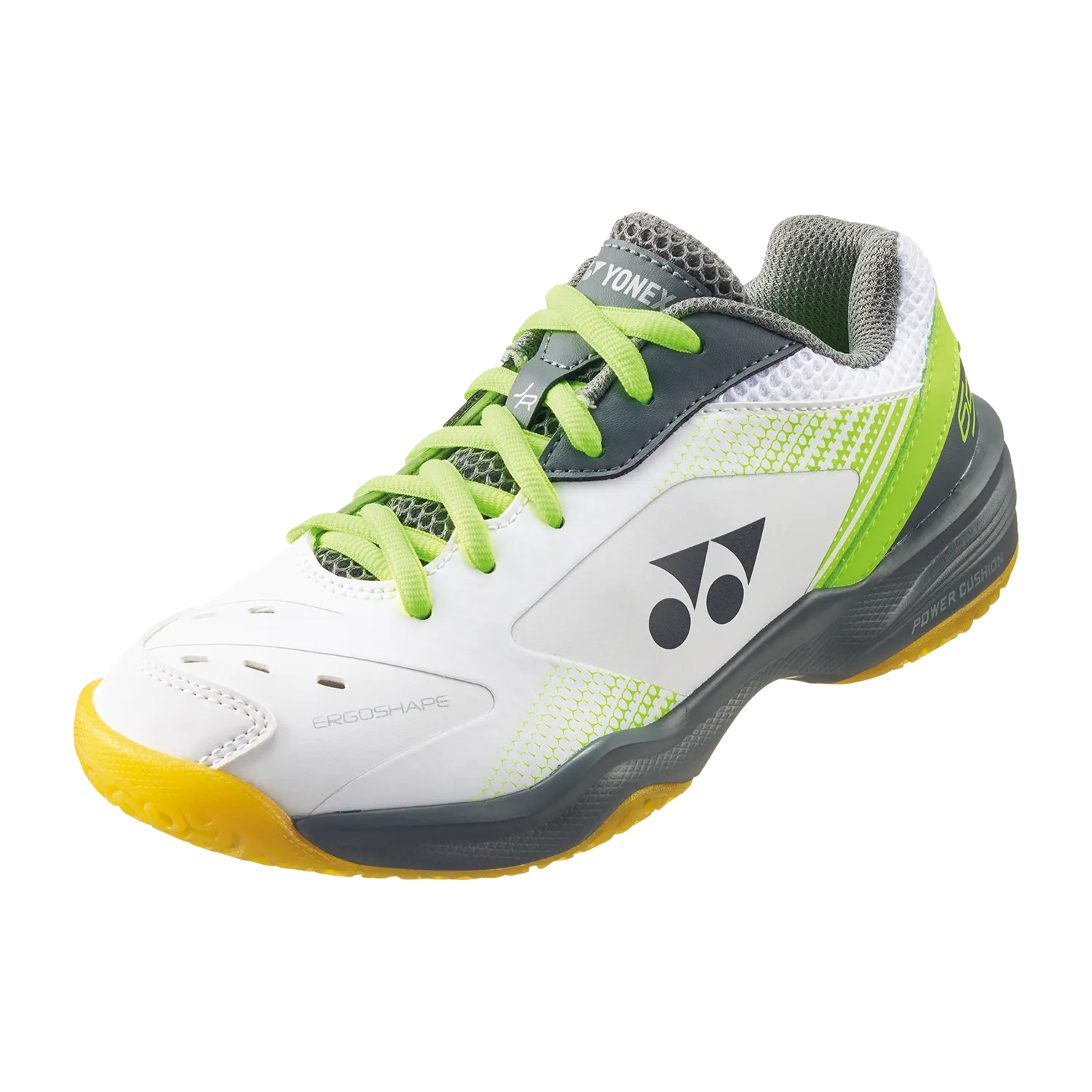 Yonex Power Cushion 65 Junior Badminton Shoes (White/Lime)