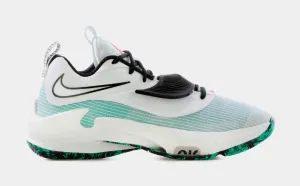 Zoom Freak 3 Mens Basketball Shoe (White/Teal Green)