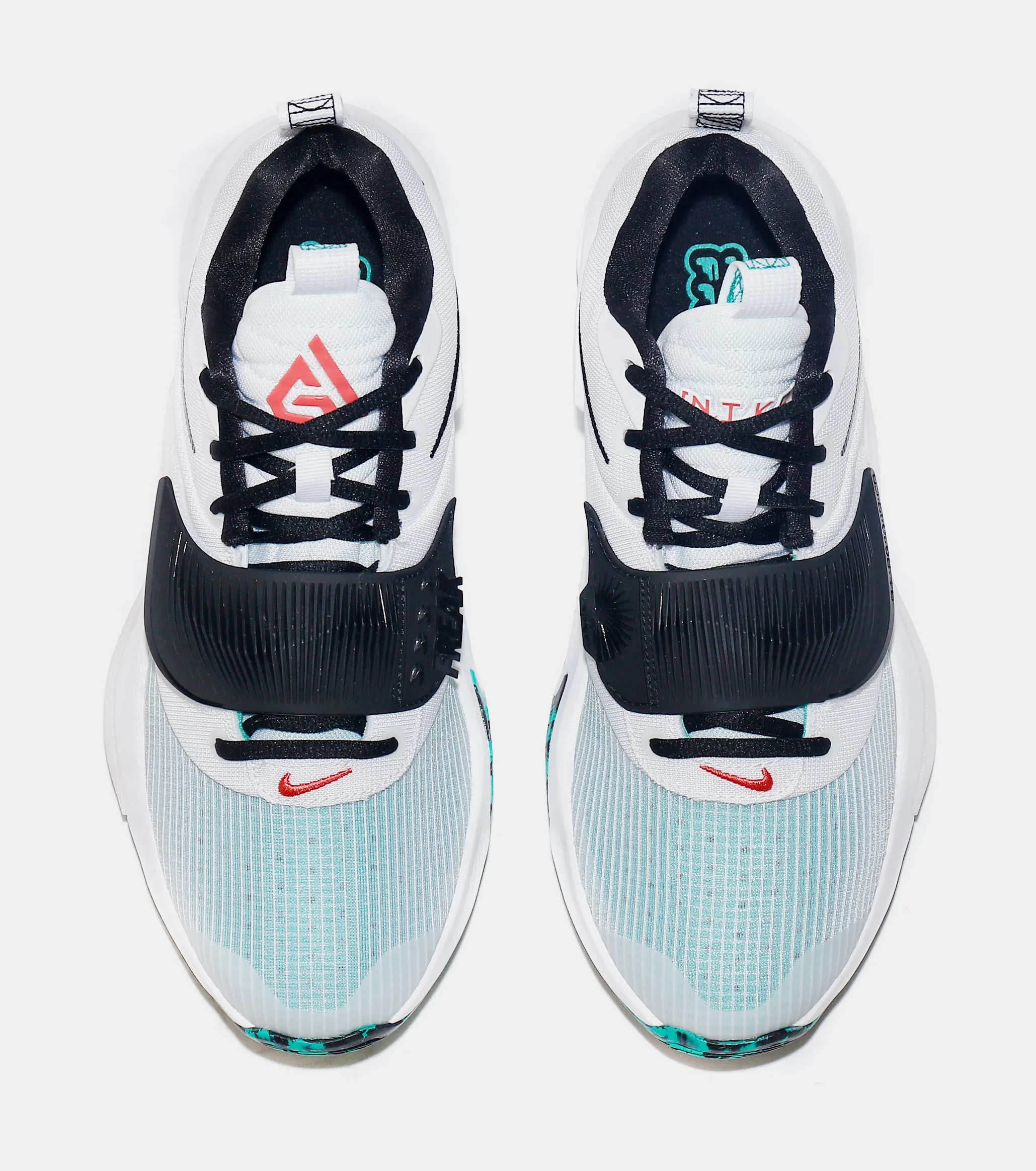 Zoom Freak 3 Mens Basketball Shoe (White/Teal Green)